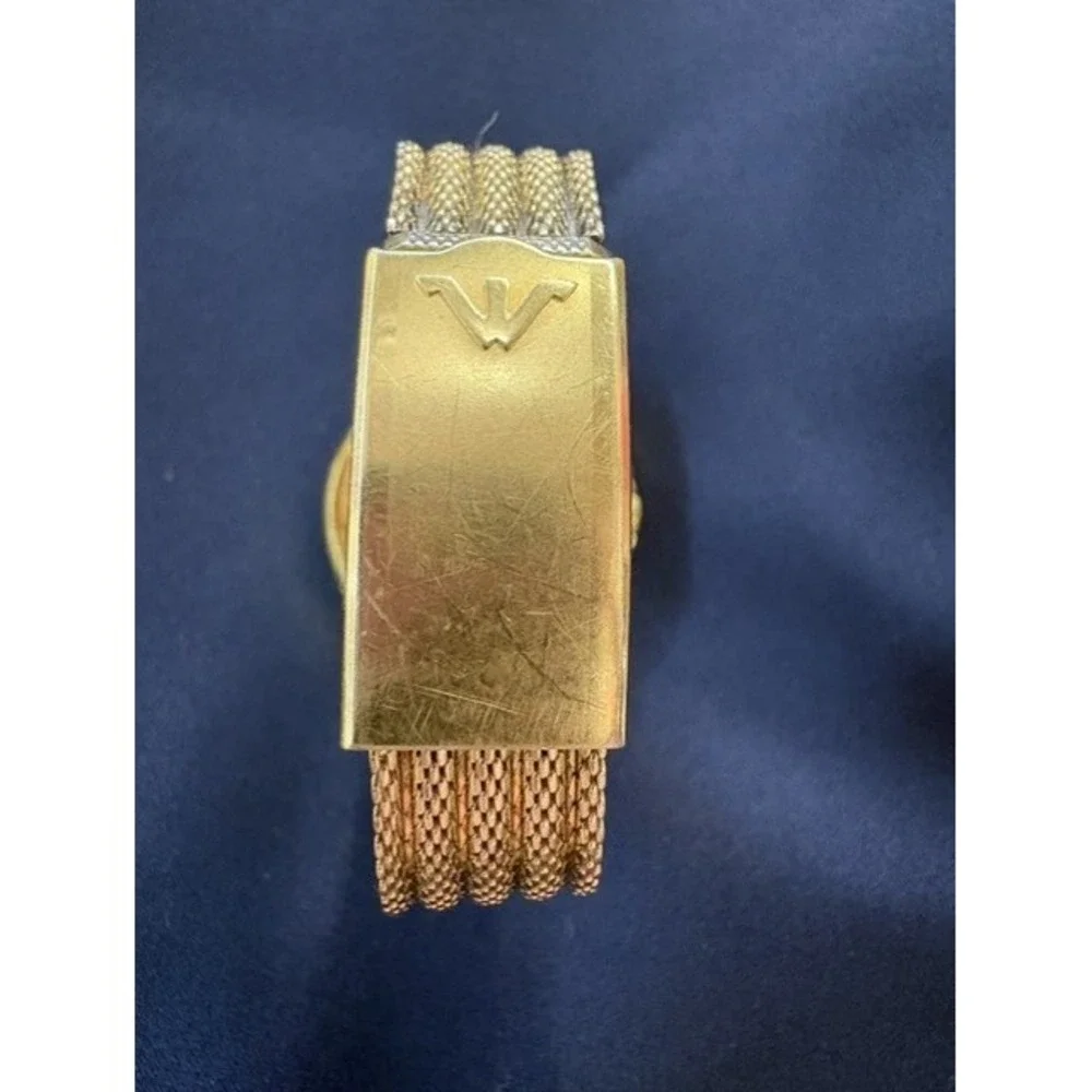 Vintage Wittnauer Automatic Gold Tone Mesh Bracelet Day Date Watch